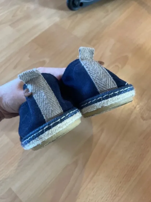 Espandrilles Leder blau 42