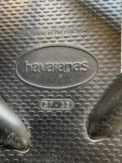 Fijne zwarte Havaianas slippers 37-38