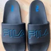 Fila Badeschlappen / Slides Schwarz-Blau – Gr. 45