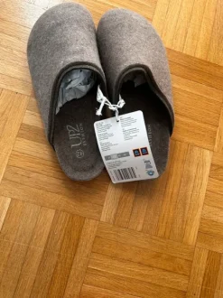 Filz Pantoffel 42 Damenschuhe Hausschuhe pantoffel braun Aldi neu clogs