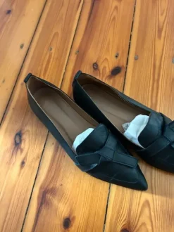 Flatted Loafer Schwarz mit Schleife Größe 40