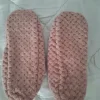 Flauschige Rutschfeste-Hausschuhe Altrosa/Chaussons antidérapant moelleux Rose Poudré
