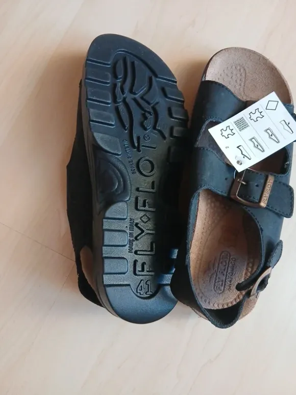 Flyflot Hausschuhe Herren Schuhe 41 schwarz neu