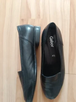 Gabor leder-slipper / Mokassins Schwarz Gr. 4,5 (37.5) Sehr guter