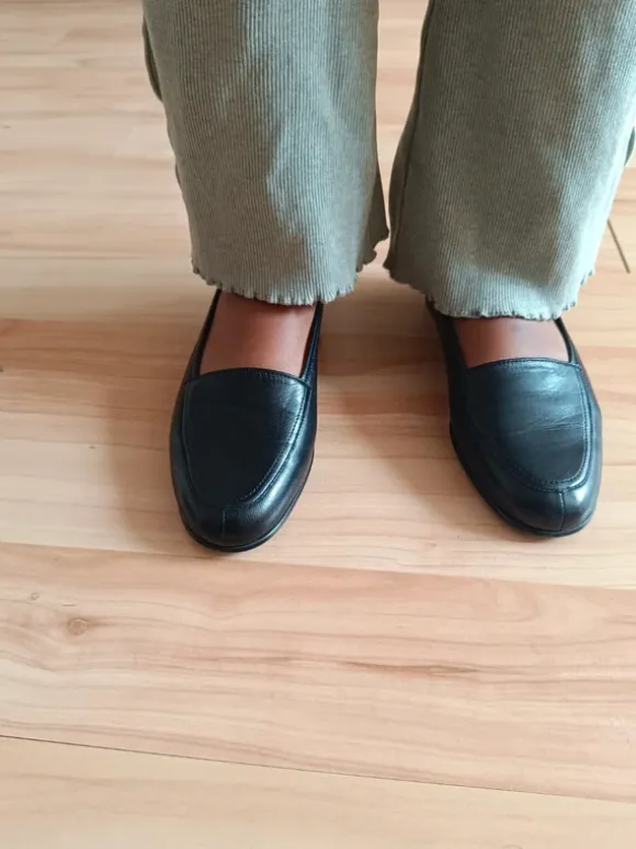 Gabor leder-slipper / Mokassins Schwarz Gr. 4,5 (37.5) Sehr guter