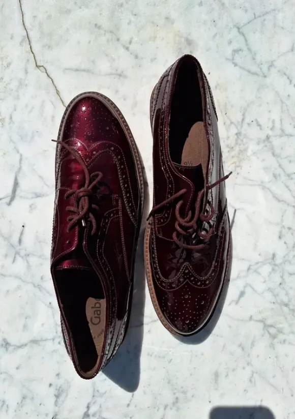 Gabor Patent Leather Budapester Gr. 44