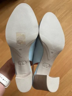 Gadea Leder-Pumps mit Slingback in Hellblau – Gr. 40
