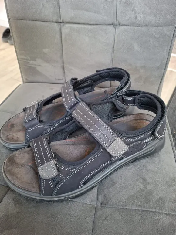 Gallus Sandalen Schuhe Gr. 45 schwarz Klettverschluss