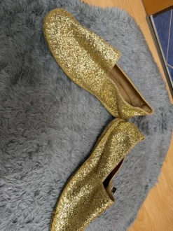 Gold glitzernde Espadrilles in der Größe 41 Neu