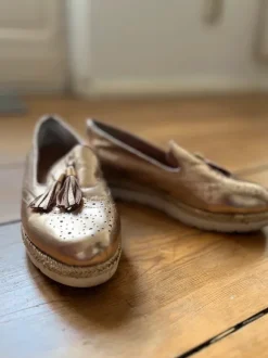 Gold Loafers