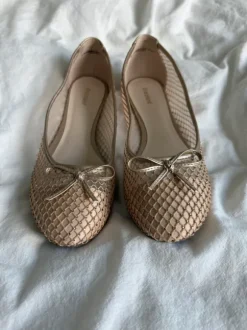Goldene Glitzer Ballerinas Deichmann 42