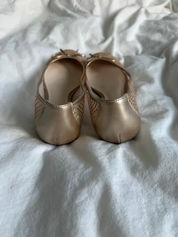 Goldene Glitzer Ballerinas Deichmann 42