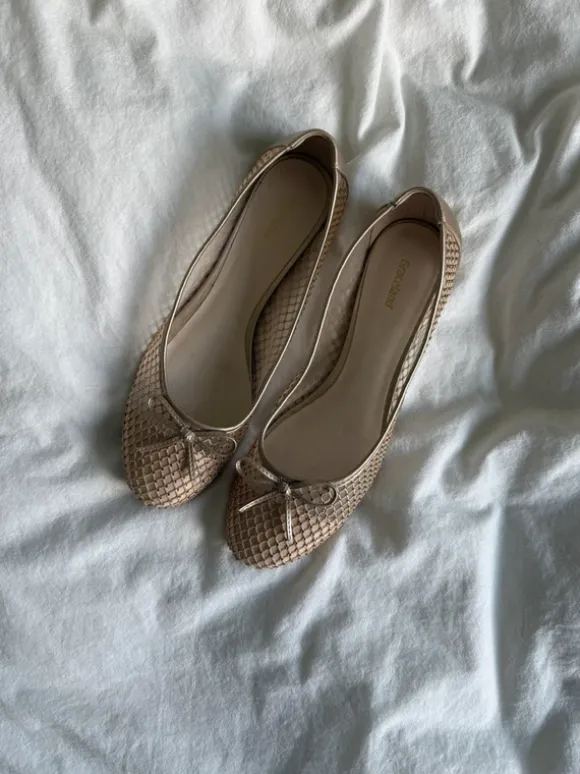 Goldene Glitzer Ballerinas Deichmann 42