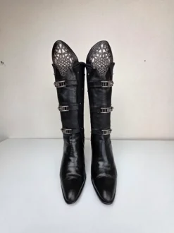 Gothic leather boots