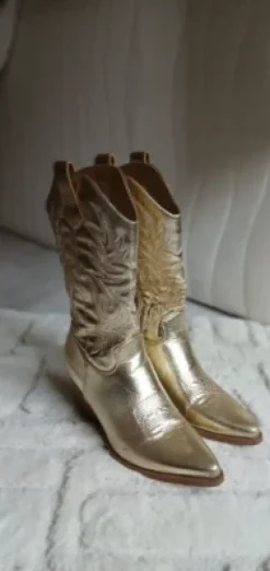 Gouden cowboy laarzen
