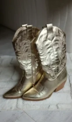 Gouden cowboy laarzen