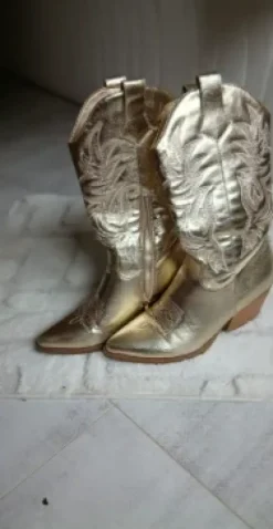 Gouden cowboy laarzen