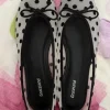Graceland Ballerinas Gr. 39 | Mesh Punkte Polka Dots schwarz weiß 🎀