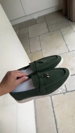 Groene dames loafers