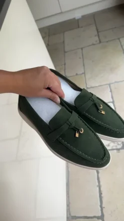 Groene dames loafers