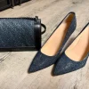 Guess Handtasche und Schuhe Gr. 37 high heels blau Glitzer