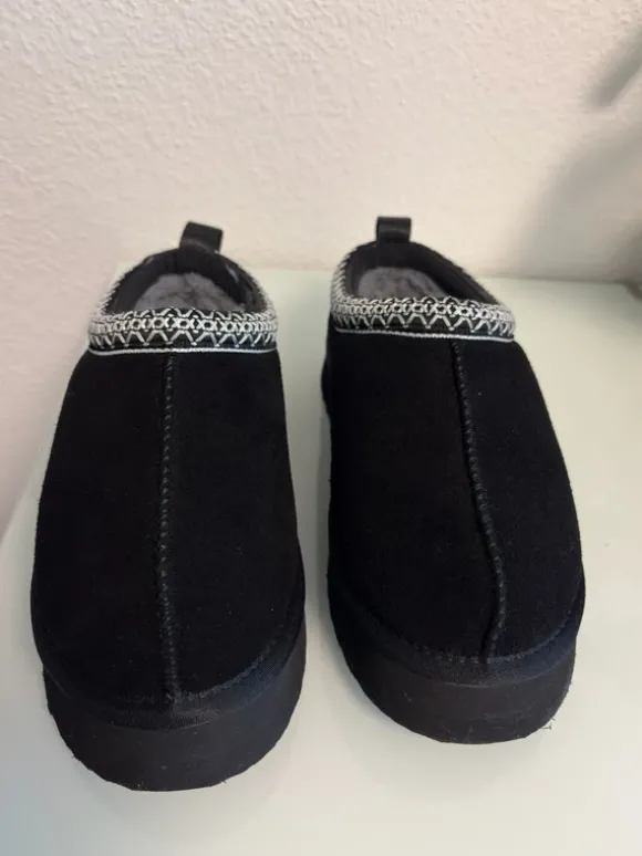 Hausschuhe Plateau Schuhe schwarz Größe 37