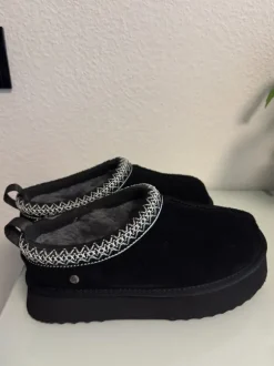 Hausschuhe Plateau Schuhe schwarz Größe 37