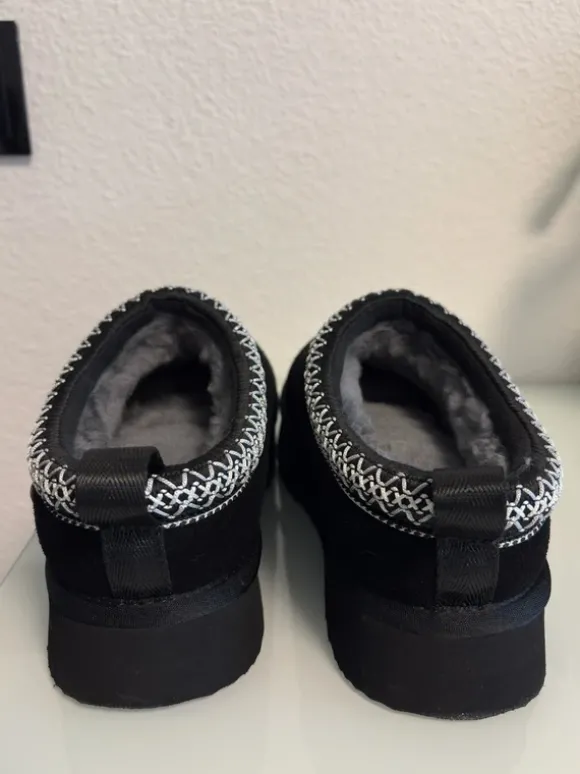 Hausschuhe Plateau Schuhe schwarz Größe 37