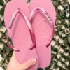 Havaianas | Slim Square Logo Metallic | Pink | 39/40