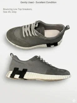 Hermès Bouncing Sneaker – Grau/Weiß – Gr. 45 – Top Zustand