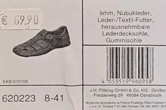 Herren Halbschuh Größe 41