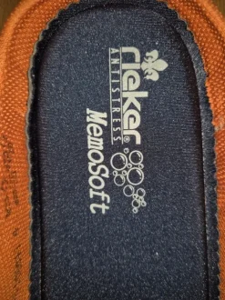Herren Slipper Rieker Gr 44 blau MemoSoft