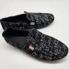 Herren Stoffslipper Gr. 42 Schwarz