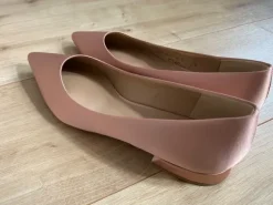 Högl Damen Ballerinas Gr. 38 Rosé Satin Elegant Hochzeit Business