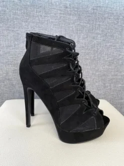 High Heels Lace Up Tulipano Gr. 36 Samt Mesh