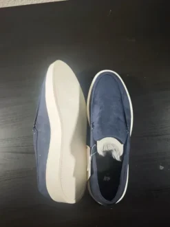 H&M blue suede slip-on shoes 43