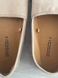 H&M Kork Schuhe Rose rosa beige flach Sommer 38 gut