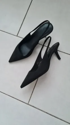 H&M slingback 39 kittenheels schwarz