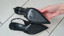 H&M slingback 39 kittenheels schwarz