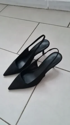 H&M slingback 39 kittenheels schwarz