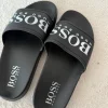 Hugo Boss Slides / Badeschlappen Black White
