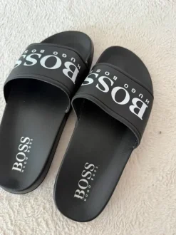 Hugo Boss Slides / Badeschlappen Black White