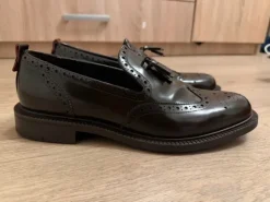 HUGO Lysander Dark Brown Leather Tassel Loafers
