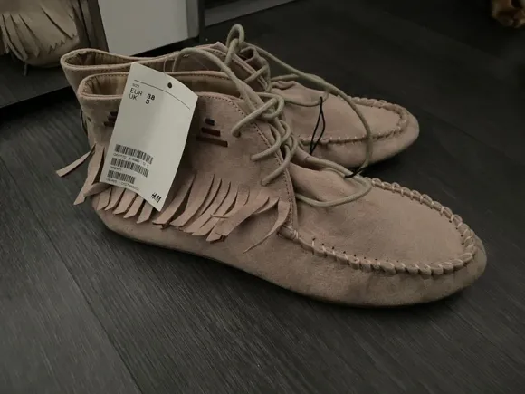Indianer Schuhe beige 38 neu