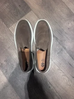 Instapper/loafer suède , maat 46 camel