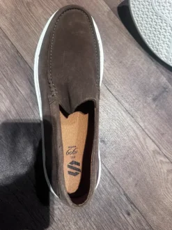 Instapper/loafer suède , maat 46 camel