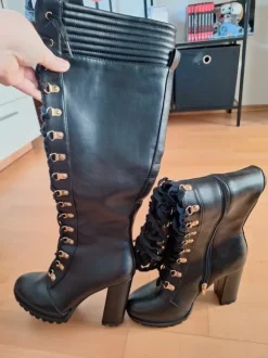 Justfab Eliza Lace Up Heeled Boot Sexy