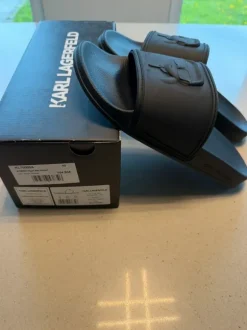 Karl Lagerfeld claquette sandales slash tong noir neuf taille 43