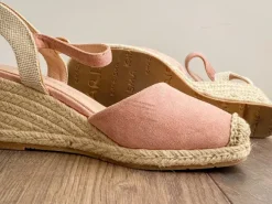 Keilsandalette in Bast-Optik Größe 38