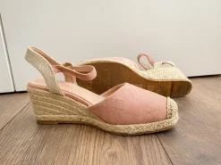 Keilsandalette in Bast-Optik Größe 38